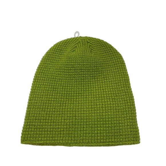 Yea.Nice Mens Beanie Soft Acrylic Lime Green Waffle Weave Beanie Hat Cap Winter - Picture 3 of 3